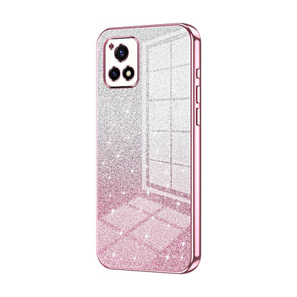 vivo iQOO U3 Glitter Powder Electroplated Gradient Phone Case – Fashionable & Luxurious with Anti-Fingerprint Coating, Shock-Absorption, and Lens Protection