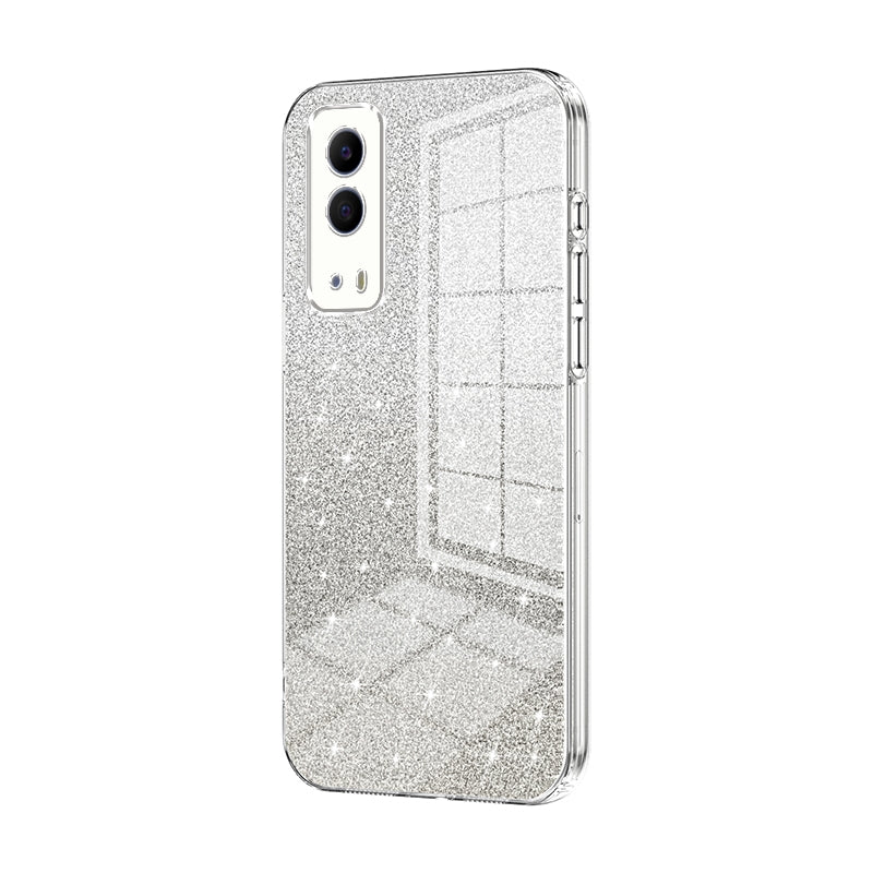 vivo iQOO Z5x Glitter Powder Electroplated Gradient Phone Case – Fashionable & Luxurious with Anti-Fingerprint Coating, Shock-Absorption, and Lens Protection