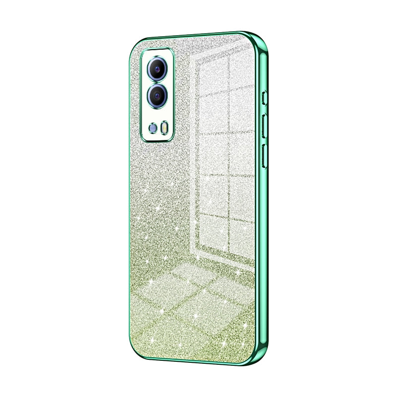 vivo T1x 5G Glitter Powder Electroplated Gradient Phone Case – Fashionable & Luxurious with Anti-Fingerprint Coating, Shock-Absorption, and Lens Protection