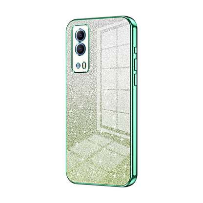 vivo T1x 5G Glitter Powder Electroplated Gradient Phone Case – Fashionable & Luxurious with Anti-Fingerprint Coating, Shock-Absorption, and Lens Protection