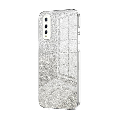 vivo iQOO U1 Glitter Powder Electroplated Gradient Phone Case – Fashionable & Luxurious with Anti-Fingerprint Coating, Shock-Absorption, and Lens Protection