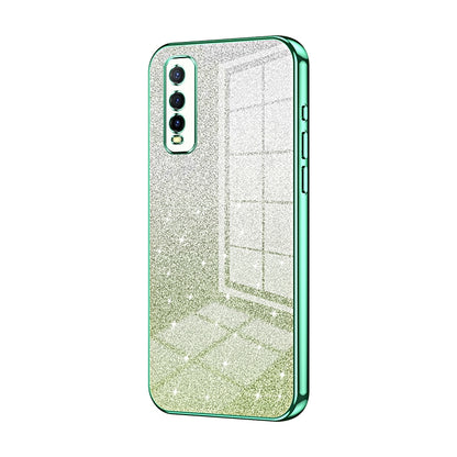 vivo iQOO U1 Glitter Powder Electroplated Gradient Phone Case – Fashionable & Luxurious with Anti-Fingerprint Coating, Shock-Absorption, and Lens Protection
