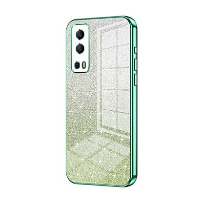vivo iQOO Z3 Glitter Powder Electroplated Gradient Phone Case – Fashionable & Luxurious with Anti-Fingerprint Coating, Shock-Absorption, and Lens Protection