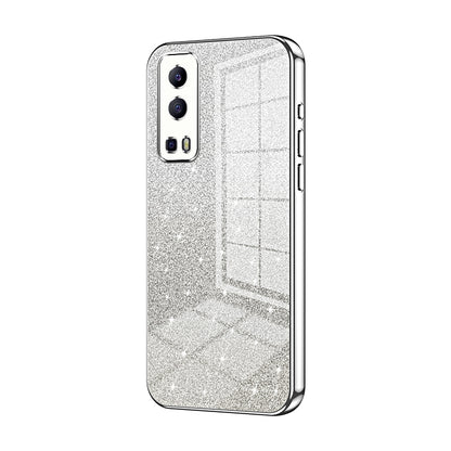 vivo iQOO Z3 Glitter Powder Electroplated Gradient Phone Case – Fashionable & Luxurious with Anti-Fingerprint Coating, Shock-Absorption, and Lens Protection