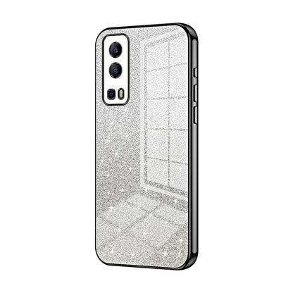 vivo iQOO Z3 Glitter Powder Electroplated Gradient Phone Case – Fashionable & Luxurious with Anti-Fingerprint Coating, Shock-Absorption, and Lens Protection