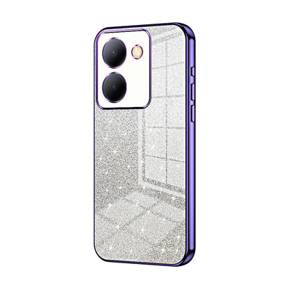 vivo Y36 5G Glitter Powder Electroplated Gradient Phone Case – Fashionable & Luxurious with Anti-Fingerprint Coating, Shock-Absorption, and Lens Protection