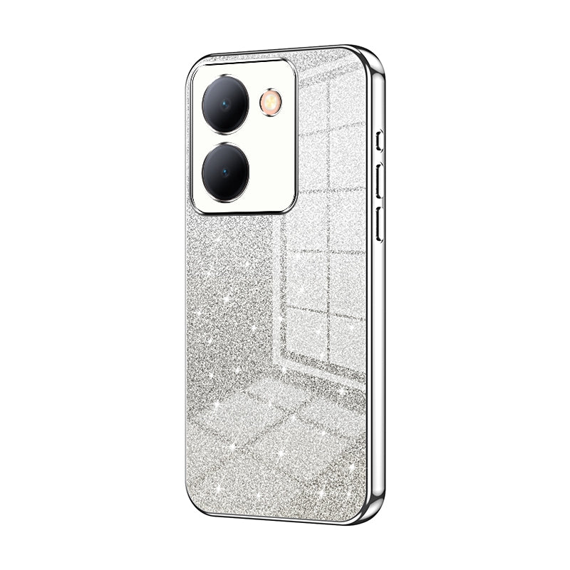 vivo Y36 Glitter Powder Electroplated Gradient Phone Case – Fashionable & Luxurious with Anti-Fingerprint Coating, Shock-Absorption, and Lens Protection