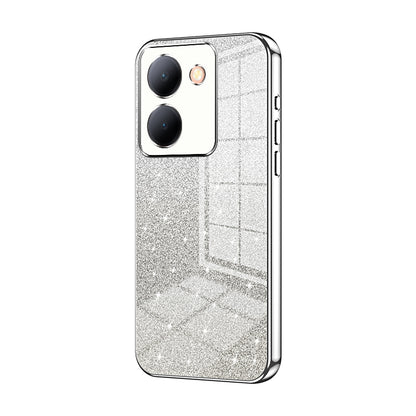 vivo Y36 Glitter Powder Electroplated Gradient Phone Case – Fashionable & Luxurious with Anti-Fingerprint Coating, Shock-Absorption, and Lens Protection
