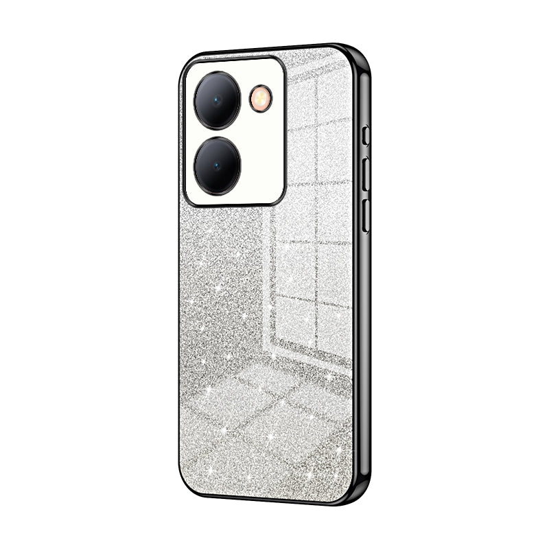 vivo Y36 Glitter Powder Electroplated Gradient Phone Case – Fashionable & Luxurious with Anti-Fingerprint Coating, Shock-Absorption, and Lens Protection