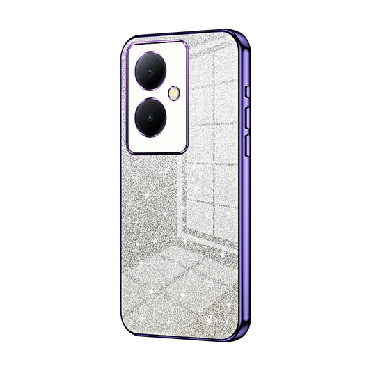 vivo V29 Lite Glitter Powder Electroplated Gradient Phone Case – Fashionable & Luxurious with Anti-Fingerprint Coating, Shock-Absorption, and Lens Protection