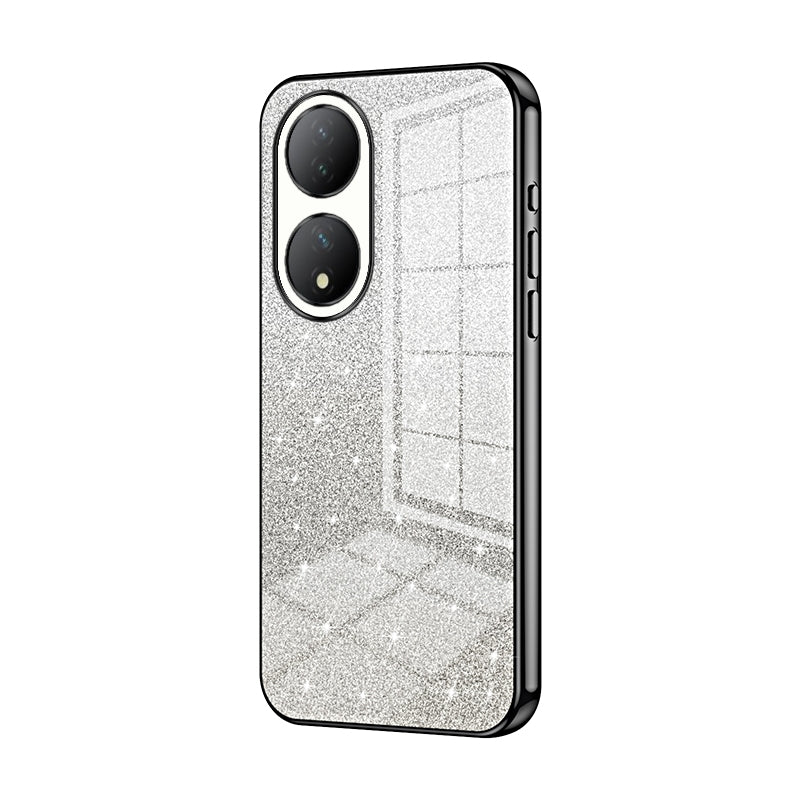 vivo Y100A Glitter Powder Electroplated Gradient Phone Case – Fashionable & Luxurious with Anti-Fingerprint Coating, Shock-Absorption, and Lens Protection
