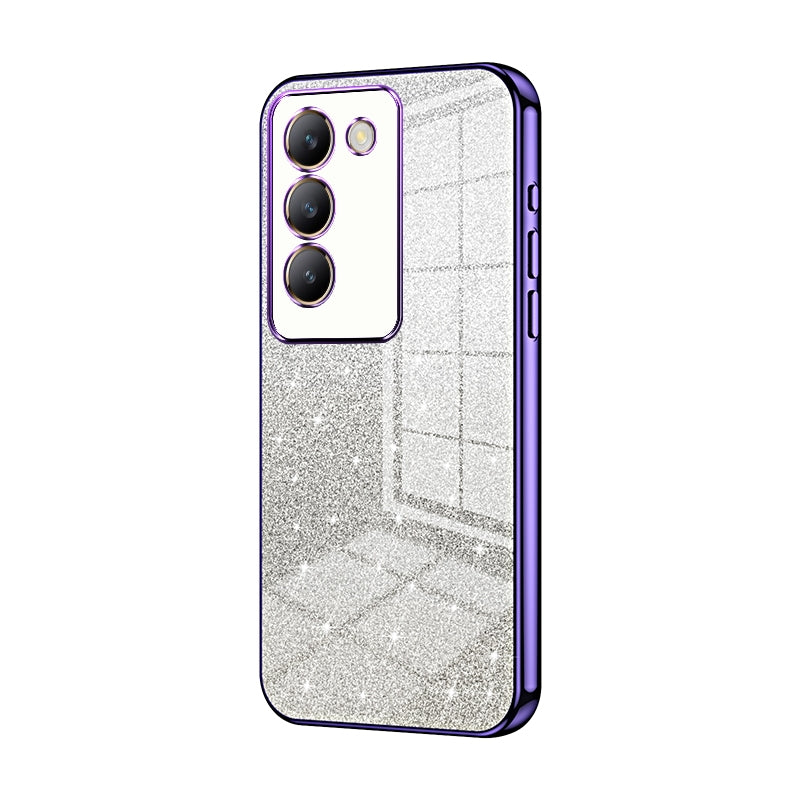 vivo V30 SE Glitter Powder Electroplated Gradient Phone Case – Fashionable & Luxurious with Anti-Fingerprint Coating, Shock-Absorption, and Lens Protection
