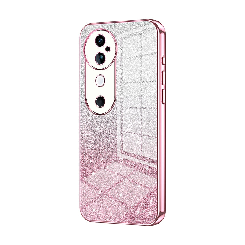 vivo S19 Glitter Powder Electroplated Gradient Phone Case – Fashionable & Luxurious with Anti-Fingerprint Coating, Shock-Absorption, and Lens Protection