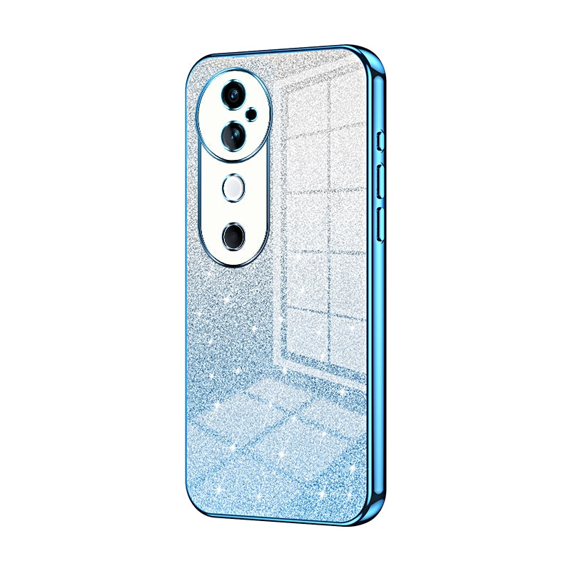 vivo S19 Glitter Powder Electroplated Gradient Phone Case – Fashionable & Luxurious with Anti-Fingerprint Coating, Shock-Absorption, and Lens Protection