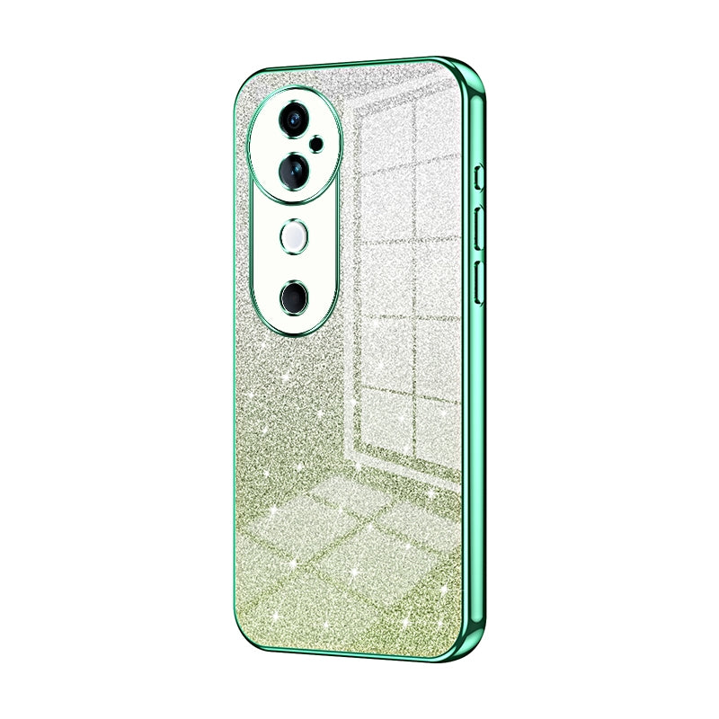 vivo S19 Glitter Powder Electroplated Gradient Phone Case – Fashionable & Luxurious with Anti-Fingerprint Coating, Shock-Absorption, and Lens Protection