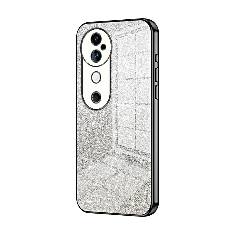 vivo S19 Glitter Powder Electroplated Gradient Phone Case – Fashionable & Luxurious with Anti-Fingerprint Coating, Shock-Absorption, and Lens Protection