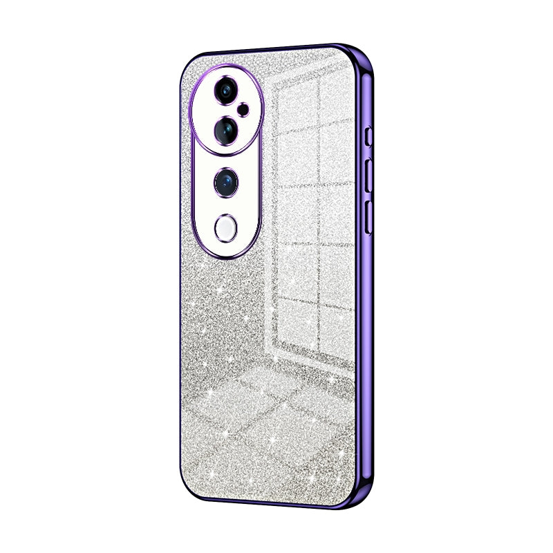 vivo S19 Pro Glitter Powder Electroplated Gradient Phone Case – Fashionable & Luxurious with Anti-Fingerprint Coating, Shock-Absorption, and Lens Protection