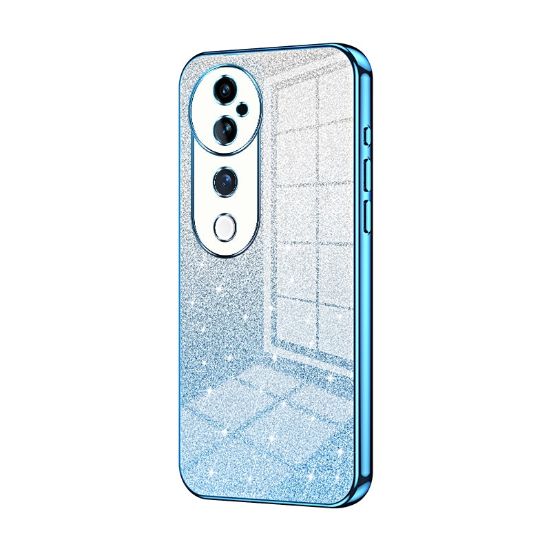 vivo S19 Pro Glitter Powder Electroplated Gradient Phone Case – Fashionable & Luxurious with Anti-Fingerprint Coating, Shock-Absorption, and Lens Protection