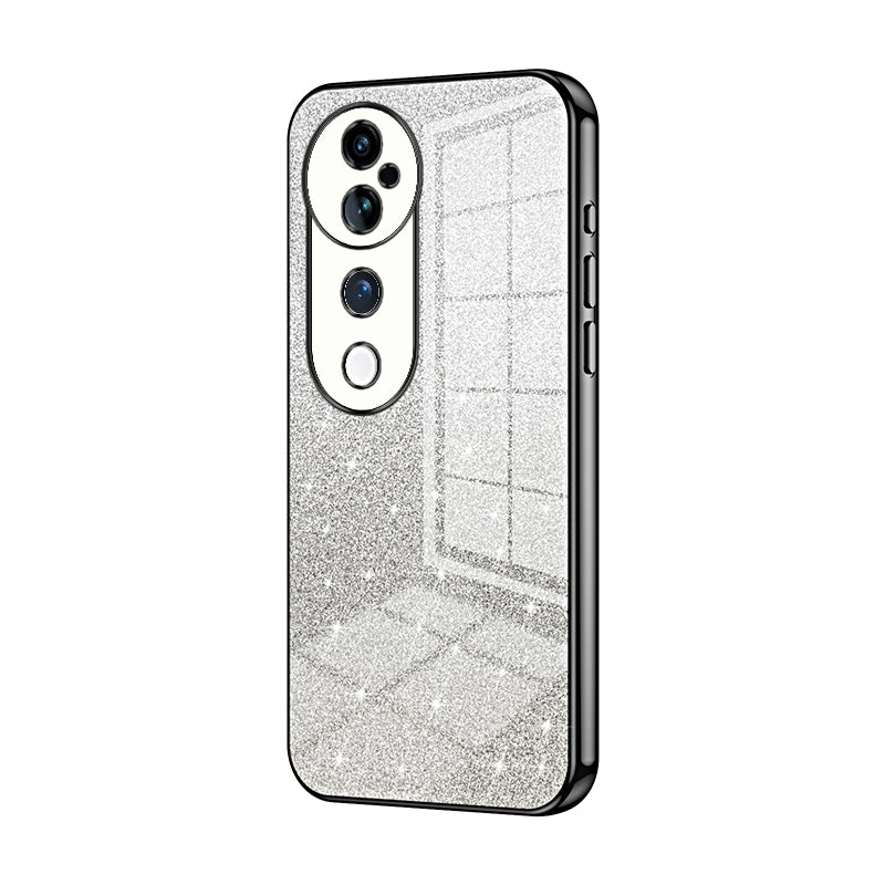 vivo S19 Pro Glitter Powder Electroplated Gradient Phone Case – Fashionable & Luxurious with Anti-Fingerprint Coating, Shock-Absorption, and Lens Protection