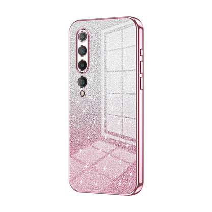 Xiaomi Mi 10 5G Glitter Powder Electroplated Gradient Phone Case – Fashionable & Luxurious with Anti-Fingerprint Coating, Shock-Absorption, and Lens Protection