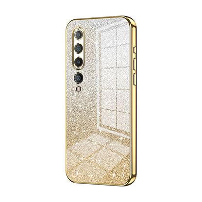 Xiaomi Mi 10 5G Glitter Powder Electroplated Gradient Phone Case – Fashionable & Luxurious with Anti-Fingerprint Coating, Shock-Absorption, and Lens Protection