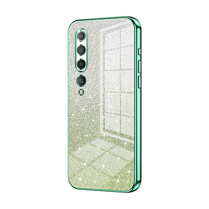 Xiaomi Mi 10 5G Glitter Powder Electroplated Gradient Phone Case – Fashionable & Luxurious with Anti-Fingerprint Coating, Shock-Absorption, and Lens Protection