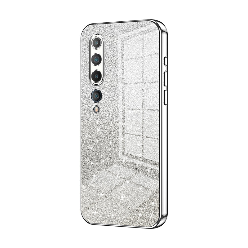 Xiaomi Mi 10 5G Glitter Powder Electroplated Gradient Phone Case – Fashionable & Luxurious with Anti-Fingerprint Coating, Shock-Absorption, and Lens Protection