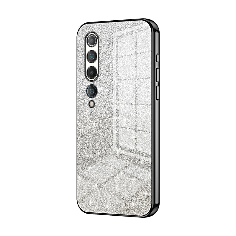 Xiaomi Mi 10 5G Glitter Powder Electroplated Gradient Phone Case – Fashionable & Luxurious with Anti-Fingerprint Coating, Shock-Absorption, and Lens Protection