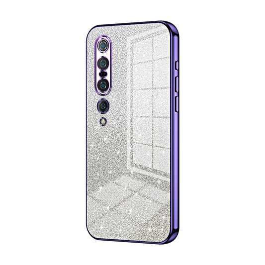 Xiaomi Mi 10 Pro 5G Glitter Powder Electroplated Gradient Phone Case – Fashionable & Luxurious with Anti-Fingerprint Coating, Shock-Absorption, and Lens Protection