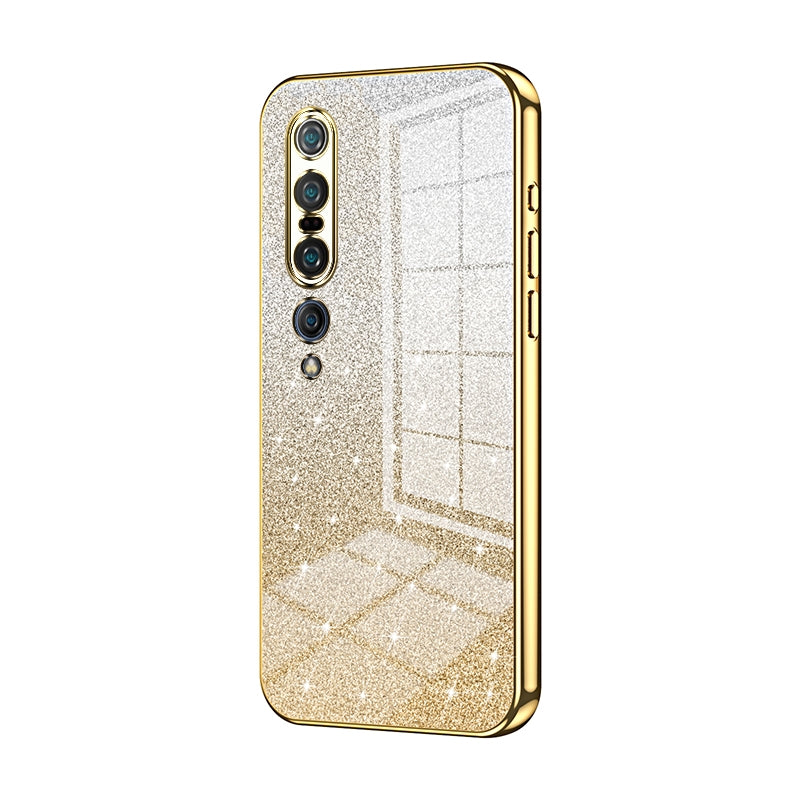 Xiaomi Mi 10 Pro 5G Glitter Powder Electroplated Gradient Phone Case – Fashionable & Luxurious with Anti-Fingerprint Coating, Shock-Absorption, and Lens Protection