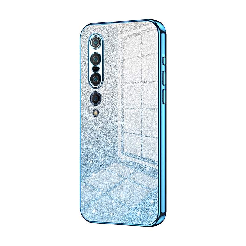 Xiaomi Mi 10 Pro 5G Glitter Powder Electroplated Gradient Phone Case – Fashionable & Luxurious with Anti-Fingerprint Coating, Shock-Absorption, and Lens Protection