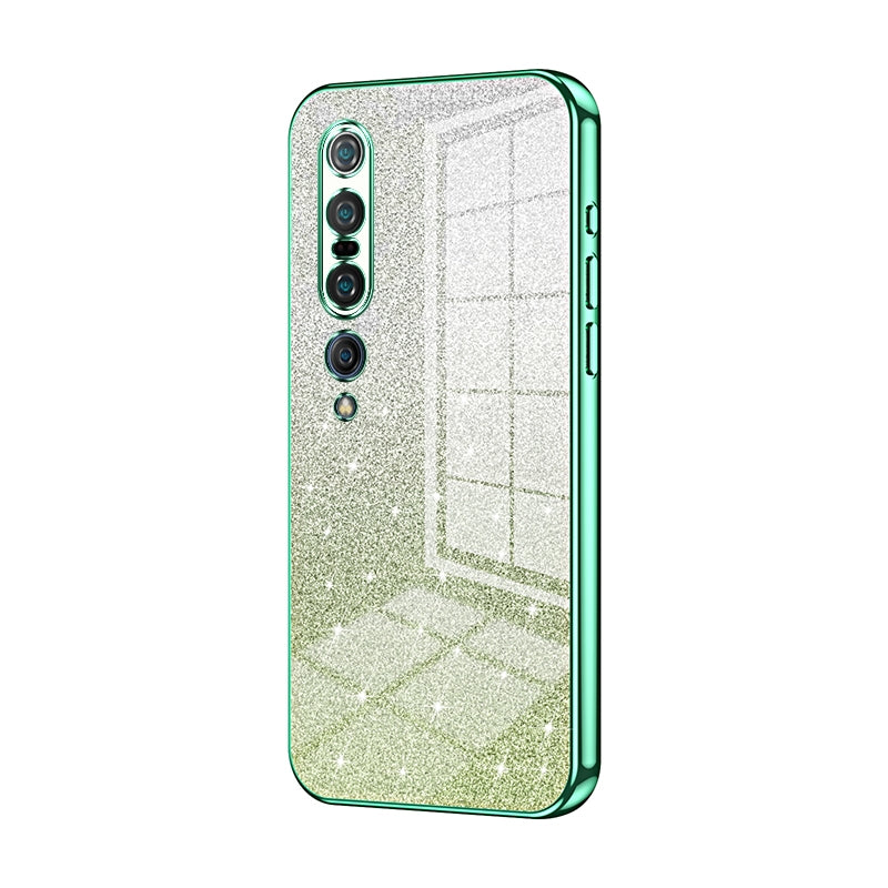 Xiaomi Mi 10 Pro 5G Glitter Powder Electroplated Gradient Phone Case – Fashionable & Luxurious with Anti-Fingerprint Coating, Shock-Absorption, and Lens Protection