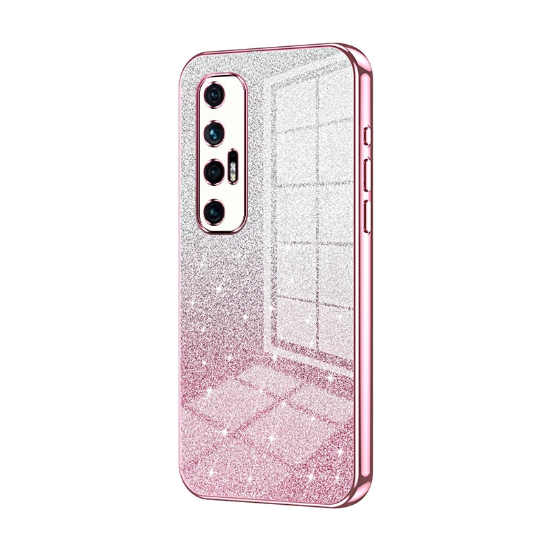 Xiaomi Mi 10S Glitter Powder Electroplated Gradient Phone Case – Fashionable & Luxurious with Anti-Fingerprint Coating, Shock-Absorption, and Lens Protection