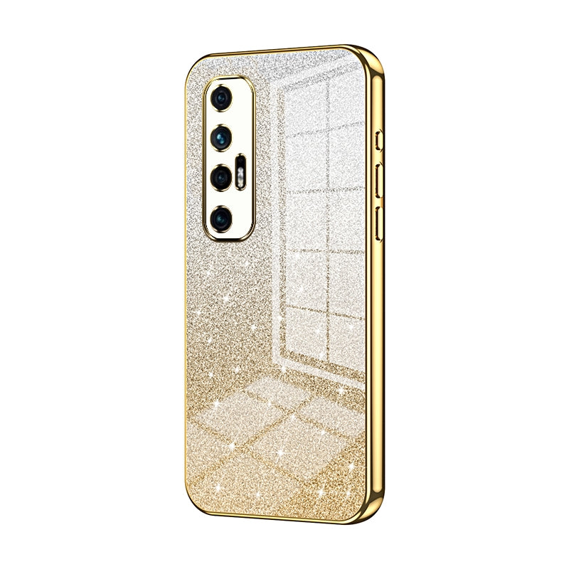 Xiaomi Mi 10S Glitter Powder Electroplated Gradient Phone Case – Fashionable & Luxurious with Anti-Fingerprint Coating, Shock-Absorption, and Lens Protection