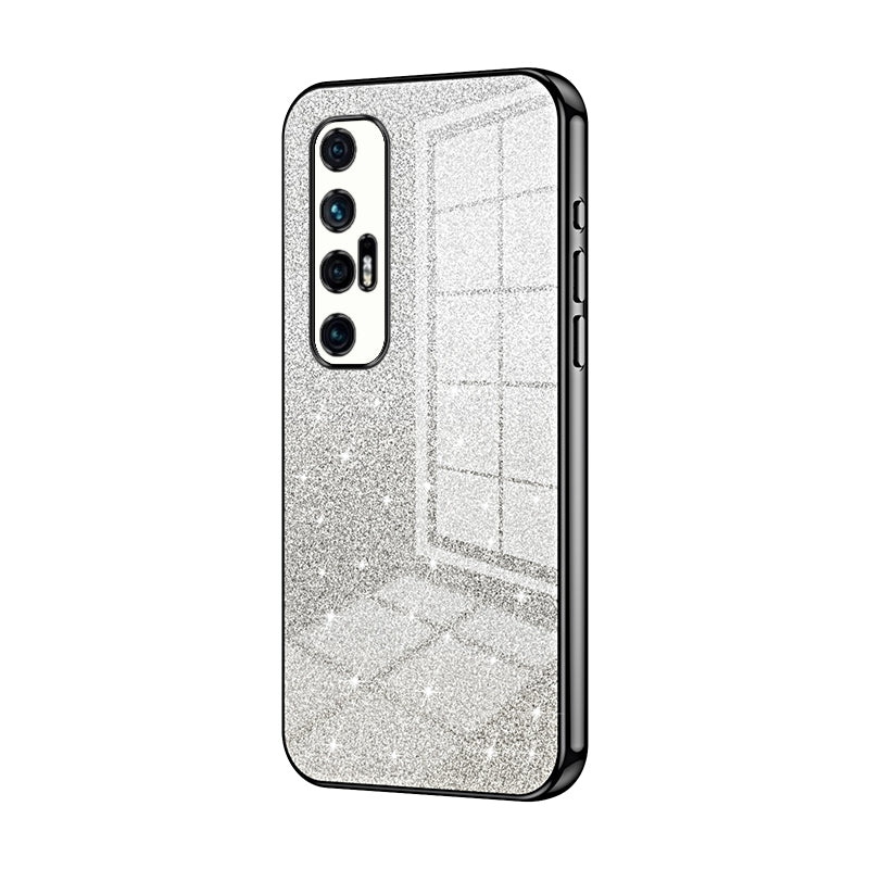 Xiaomi Mi 10S Glitter Powder Electroplated Gradient Phone Case – Fashionable & Luxurious with Anti-Fingerprint Coating, Shock-Absorption, and Lens Protection