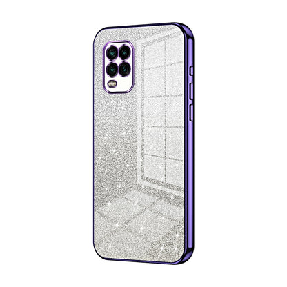 Xiaomi Mi 10 Lite 5G Glitter Powder Electroplated Gradient Phone Case – Fashionable & Luxurious with Anti-Fingerprint Coating, Shock-Absorption, and Lens Protection