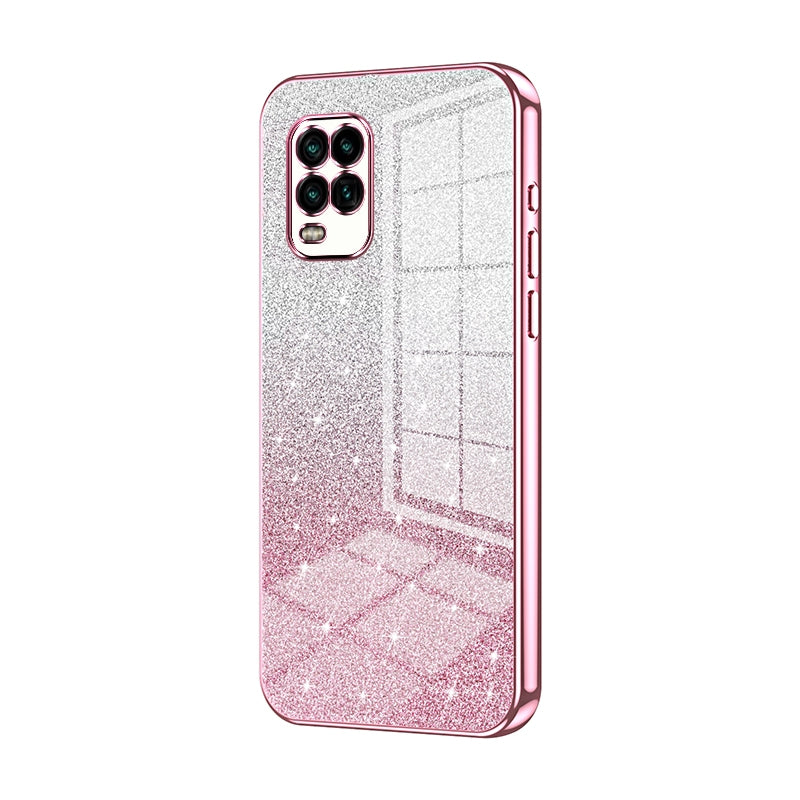 Xiaomi Mi 10 Lite 5G Glitter Powder Electroplated Gradient Phone Case – Fashionable & Luxurious with Anti-Fingerprint Coating, Shock-Absorption, and Lens Protection