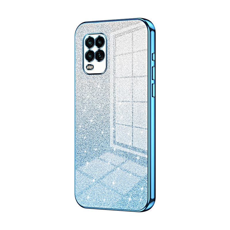 Xiaomi Mi 10 Lite 5G Glitter Powder Electroplated Gradient Phone Case – Fashionable & Luxurious with Anti-Fingerprint Coating, Shock-Absorption, and Lens Protection