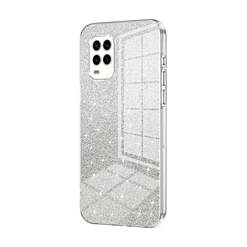 Xiaomi Mi 10 Lite 5G Glitter Powder Electroplated Gradient Phone Case – Fashionable & Luxurious with Anti-Fingerprint Coating, Shock-Absorption, and Lens Protection