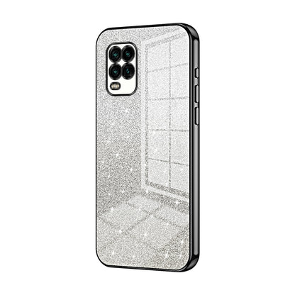 Xiaomi Mi 10 Lite 5G Glitter Powder Electroplated Gradient Phone Case – Fashionable & Luxurious with Anti-Fingerprint Coating, Shock-Absorption, and Lens Protection