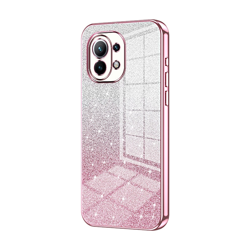 Xiaomi Mi 11 Glitter Powder Electroplated Gradient Phone Case – Fashionable & Luxurious with Anti-Fingerprint Coating, Shock-Absorption, and Lens Protection