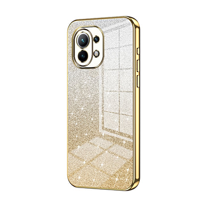Xiaomi Mi 11 Glitter Powder Electroplated Gradient Phone Case – Fashionable & Luxurious with Anti-Fingerprint Coating, Shock-Absorption, and Lens Protection
