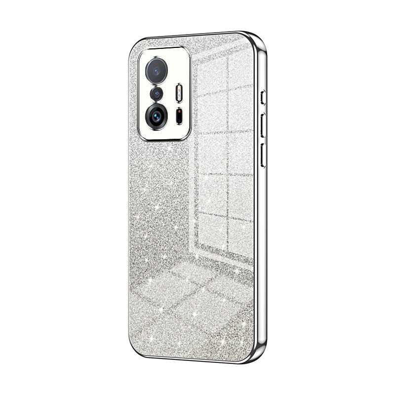 Xiaomi 11T Glitter Powder Electroplated Gradient Phone Case – Fashionable & Luxurious with Anti-Fingerprint Coating, Shock-Absorption, and Lens Protection