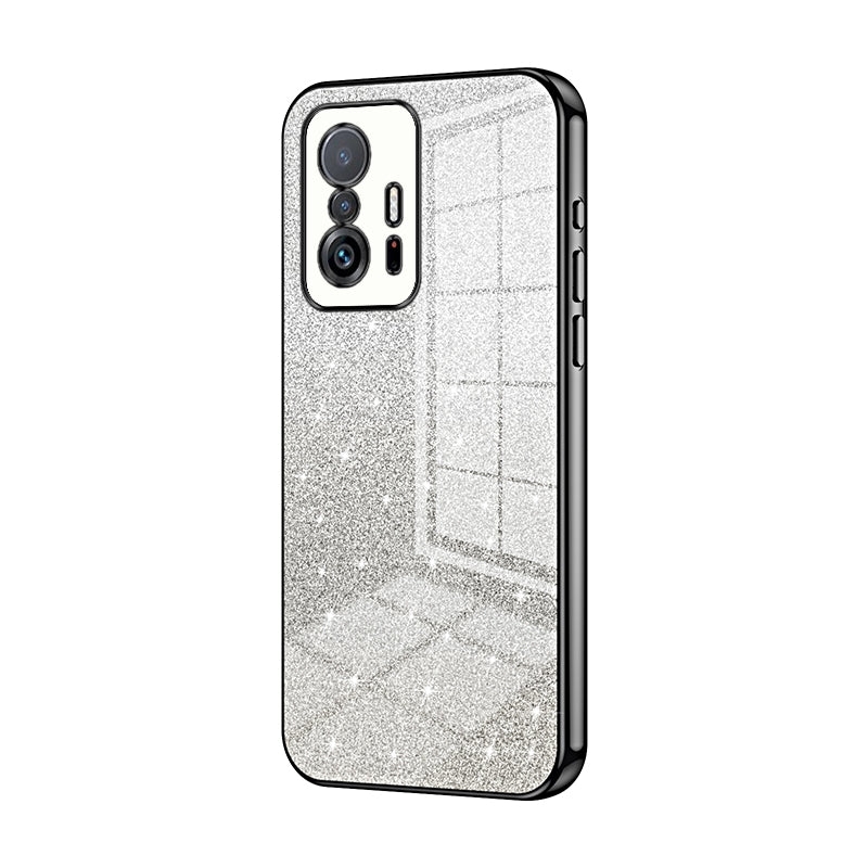 Xiaomi 11T Glitter Powder Electroplated Gradient Phone Case – Fashionable & Luxurious with Anti-Fingerprint Coating, Shock-Absorption, and Lens Protection