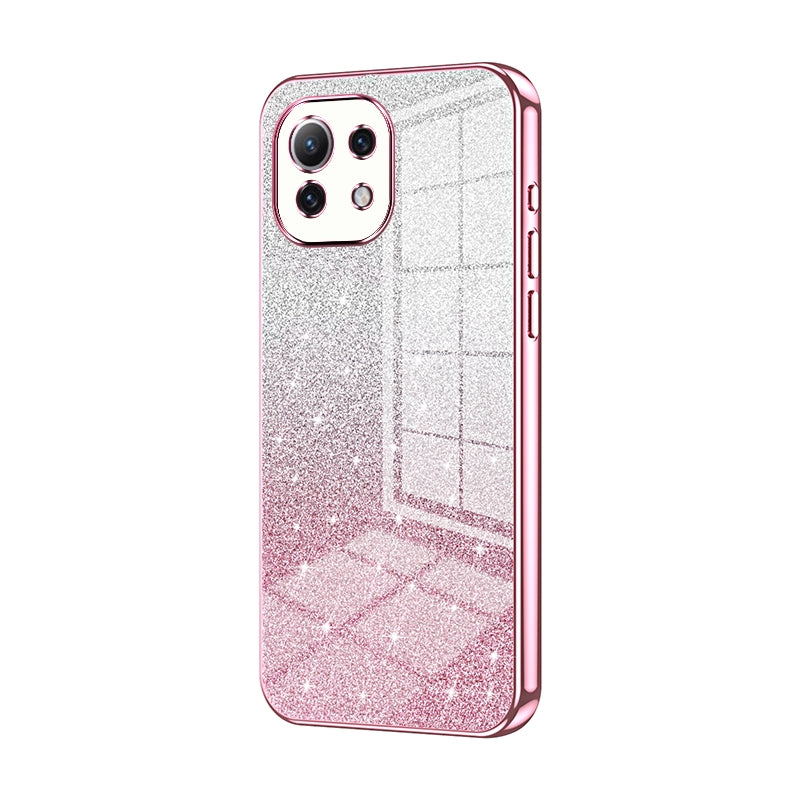 Xiaomi Mi 11 Lite 4G Glitter Powder Electroplated Gradient Phone Case – Fashionable & Luxurious with Anti-Fingerprint Coating, Shock-Absorption, and Lens Protection