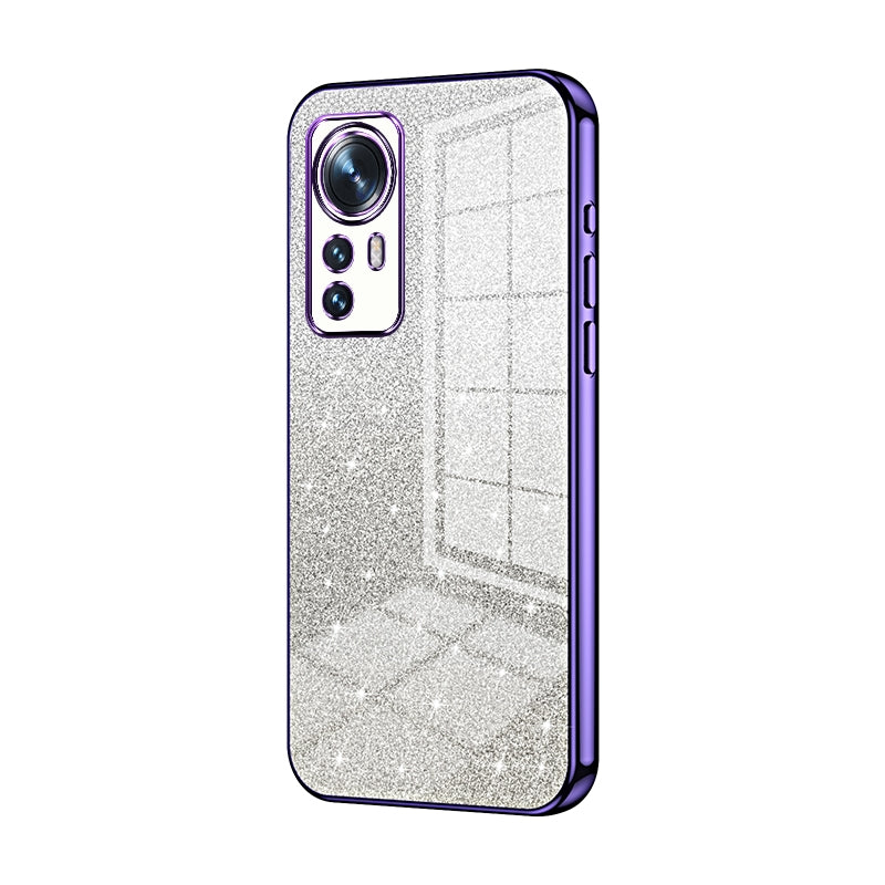 Xiaomi 12 Glitter Powder Electroplated Gradient Phone Case – Fashionable & Luxurious with Anti-Fingerprint Coating, Shock-Absorption, and Lens Protection