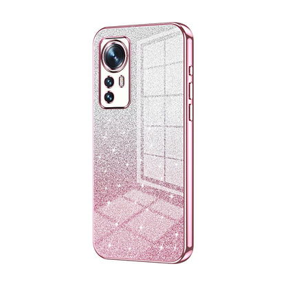 Xiaomi 12 Glitter Powder Electroplated Gradient Phone Case – Fashionable & Luxurious with Anti-Fingerprint Coating, Shock-Absorption, and Lens Protection