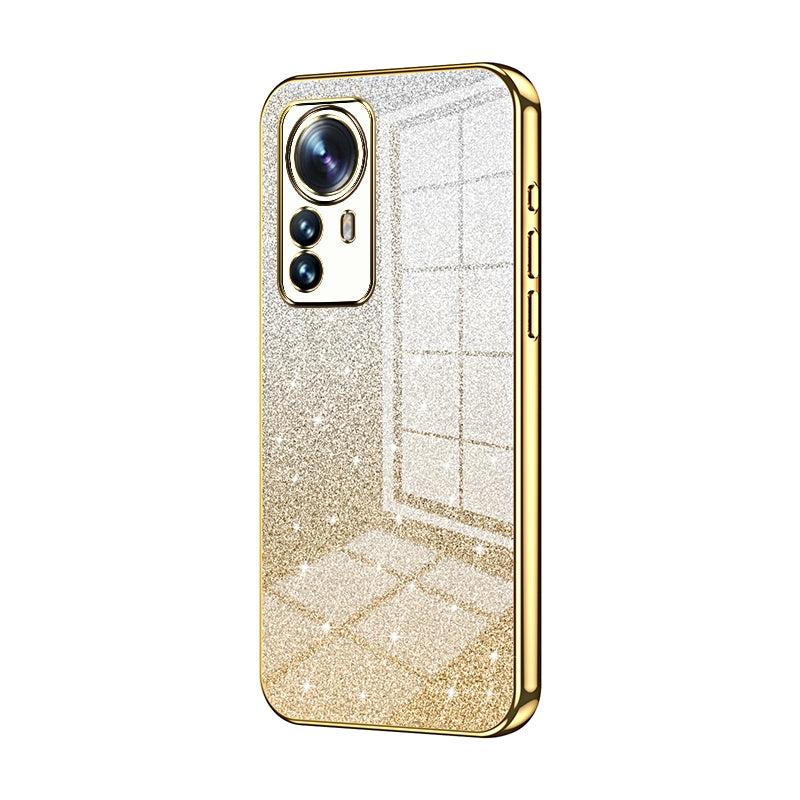 Xiaomi 12S Pro Glitter Powder Electroplated Gradient Phone Case – Fashionable & Luxurious with Anti-Fingerprint Coating, Shock-Absorption, and Lens Protection