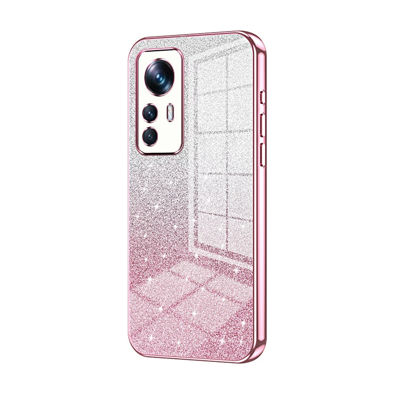 Xiaomi 12T Pro Glitter Powder Electroplated Gradient Phone Case – Fashionable & Luxurious with Anti-Fingerprint Coating, Shock-Absorption, and Lens Protection