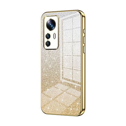 Xiaomi 12T Pro Glitter Powder Electroplated Gradient Phone Case – Fashionable & Luxurious with Anti-Fingerprint Coating, Shock-Absorption, and Lens Protection